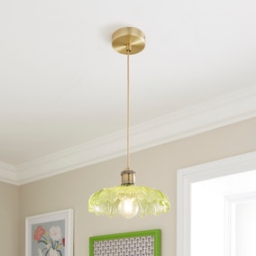 Posie Vintage Glass Apple-Green Ceiling Fitting