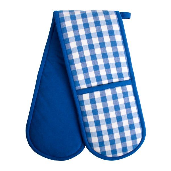 Blue Gingham Double Oven Glove image 1 of 1