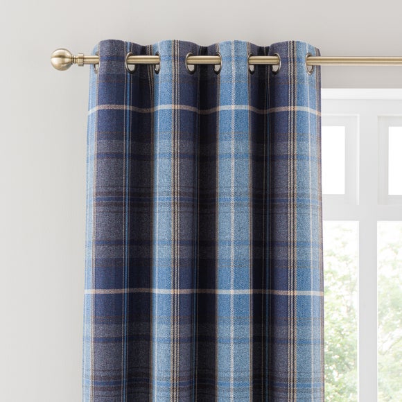 Eyelet on sale curtains blue