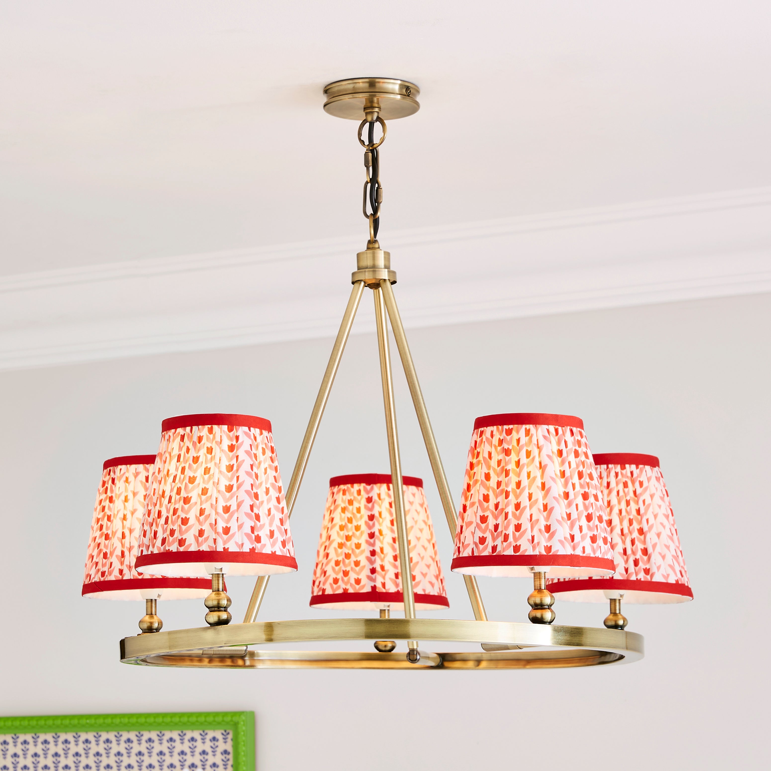 Pride Joy 5 Light Halo Ceiling Fitting Red