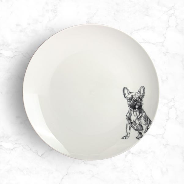 Set of 4 Frenchie Side Plates image 1 of 3