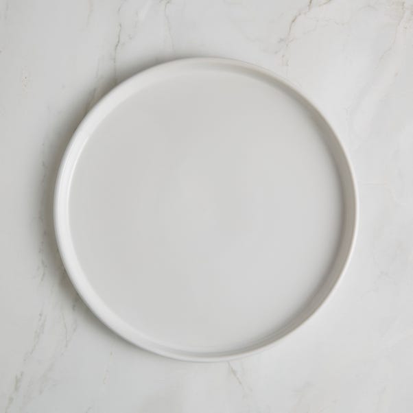 White Stacking Dinner Plate image 1 of 2