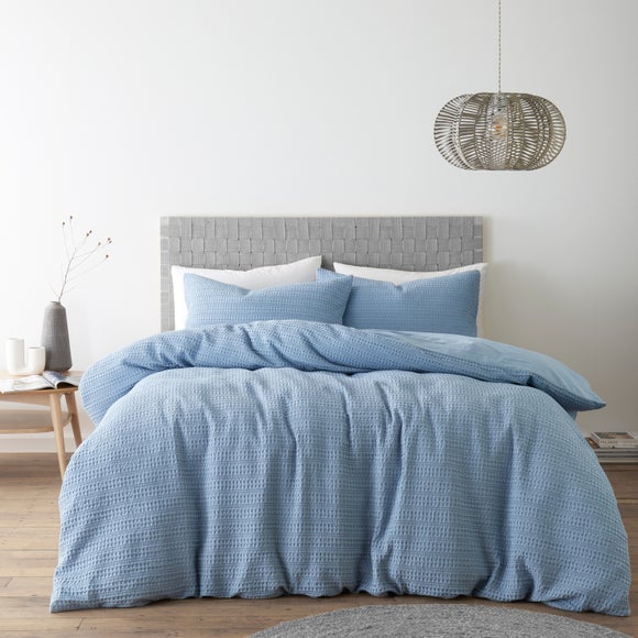 Amberley Waffle Cotton Duvet Cover And Pillowcase Set