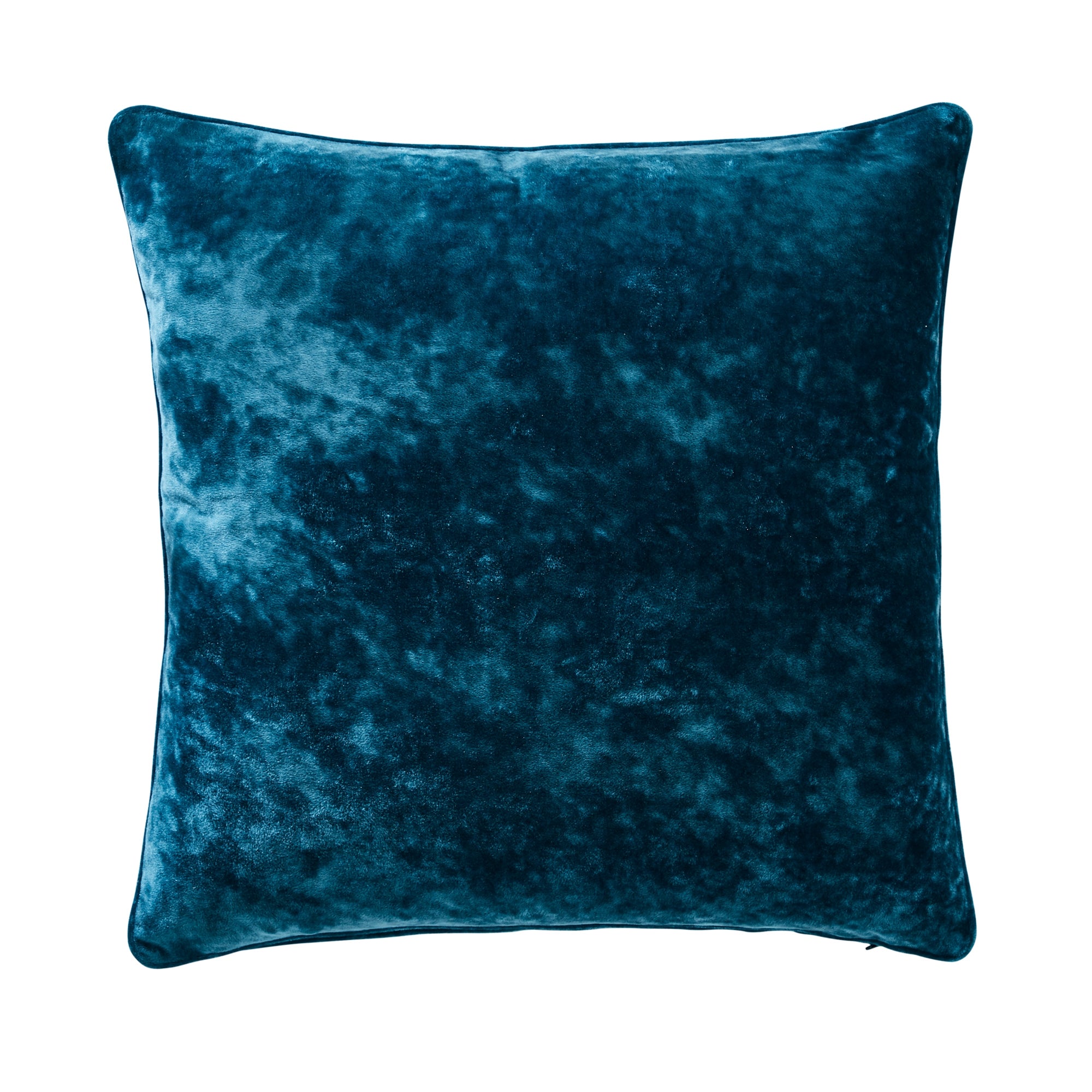 Crushed Velour Cushion Peacock