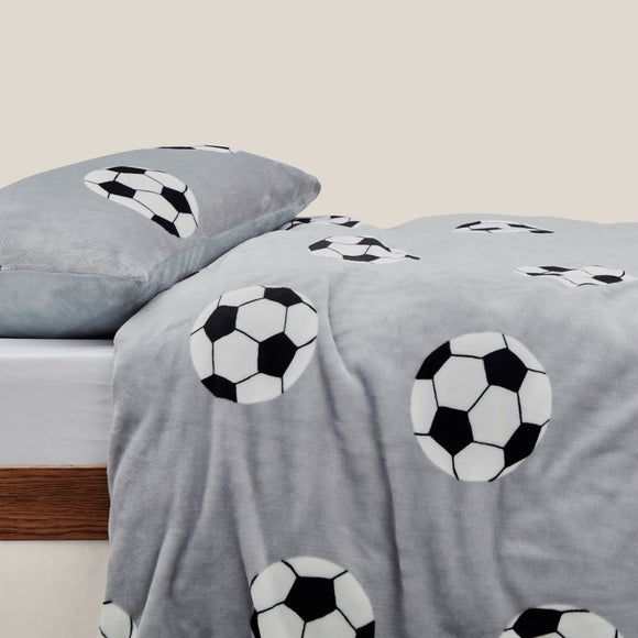 Football Fleece Duvet Cover and Pillowcase Set Dunelm