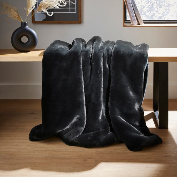 Silky Soft Faux Fur Recycled Throw image 1 of 4