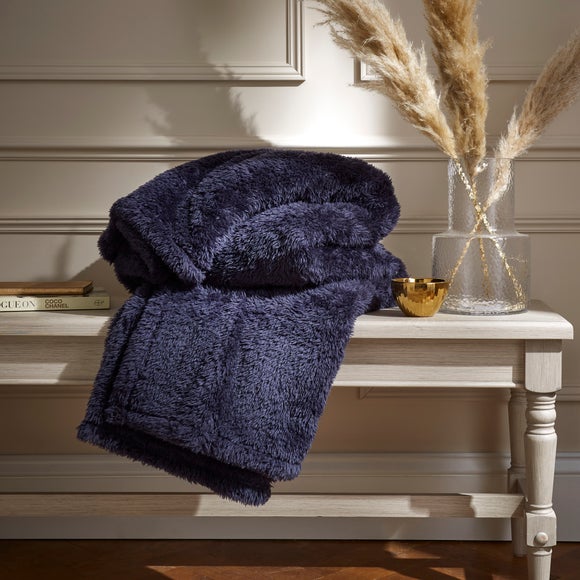 Dunelm reversible 2025 teddy throw