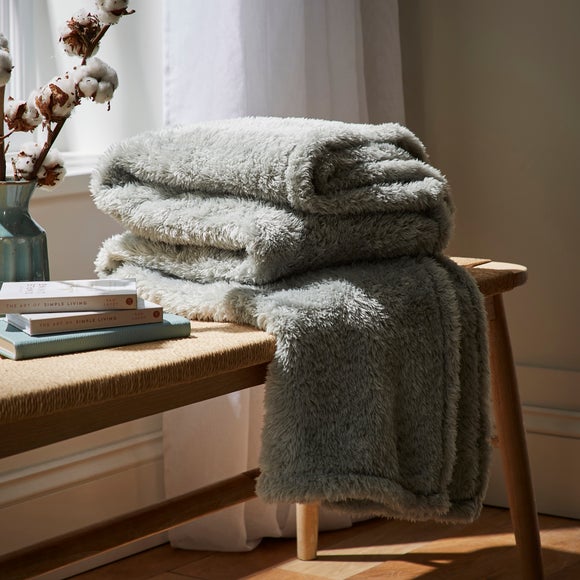 Green Throws Blankets Dunelm