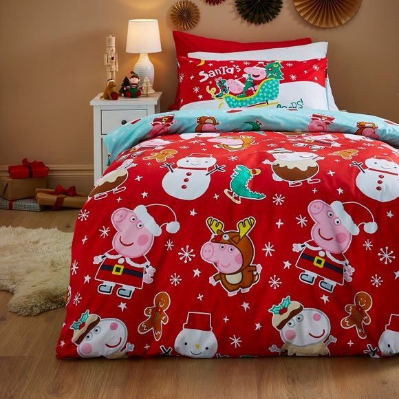 Peppa Pig Christmas Duvet Cover Pillowcase Set