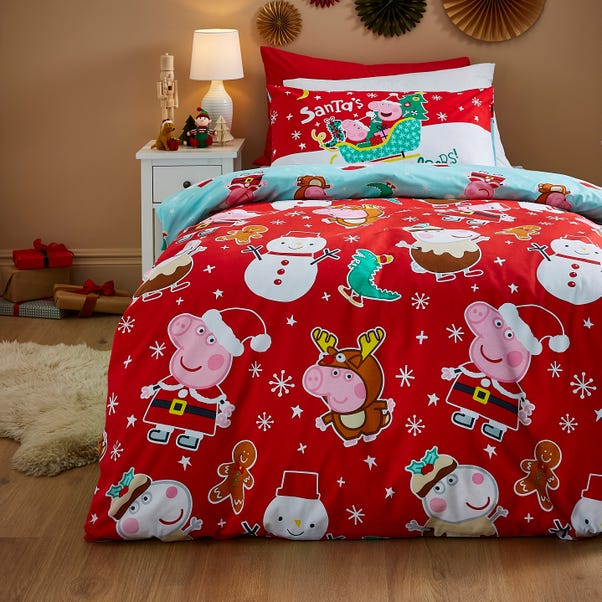 Peppa Pig Christmas Duvet Cover & Pillowcase Set image 1 of 4