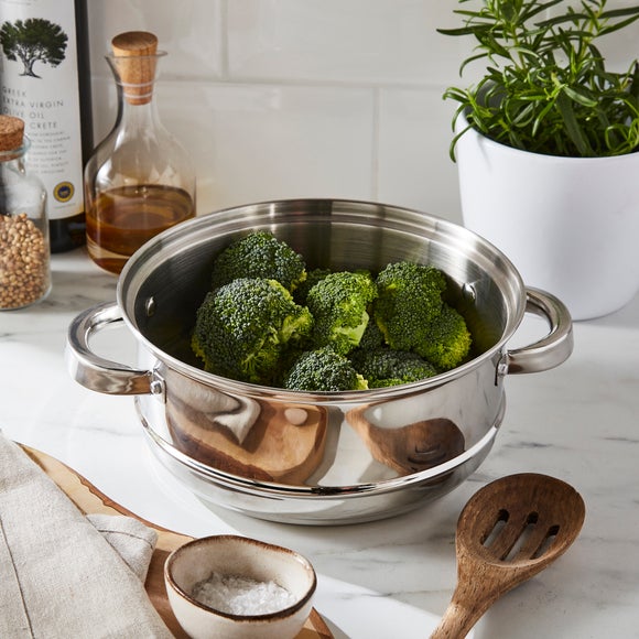 Click to view product details and reviews for Essentials Stainless Steel 20cm Universal Steamer.