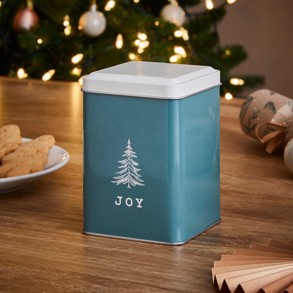 Christmas Storage Container with Joy & Christmas Tree 
