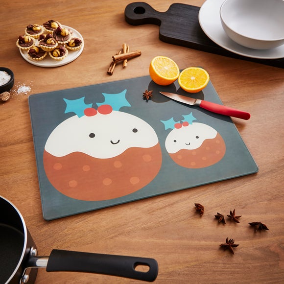 Christmas Pudding Glass Worktop Saver