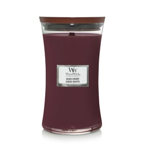 Woodwick Black Cherry Large Hourglass Crackle Candle