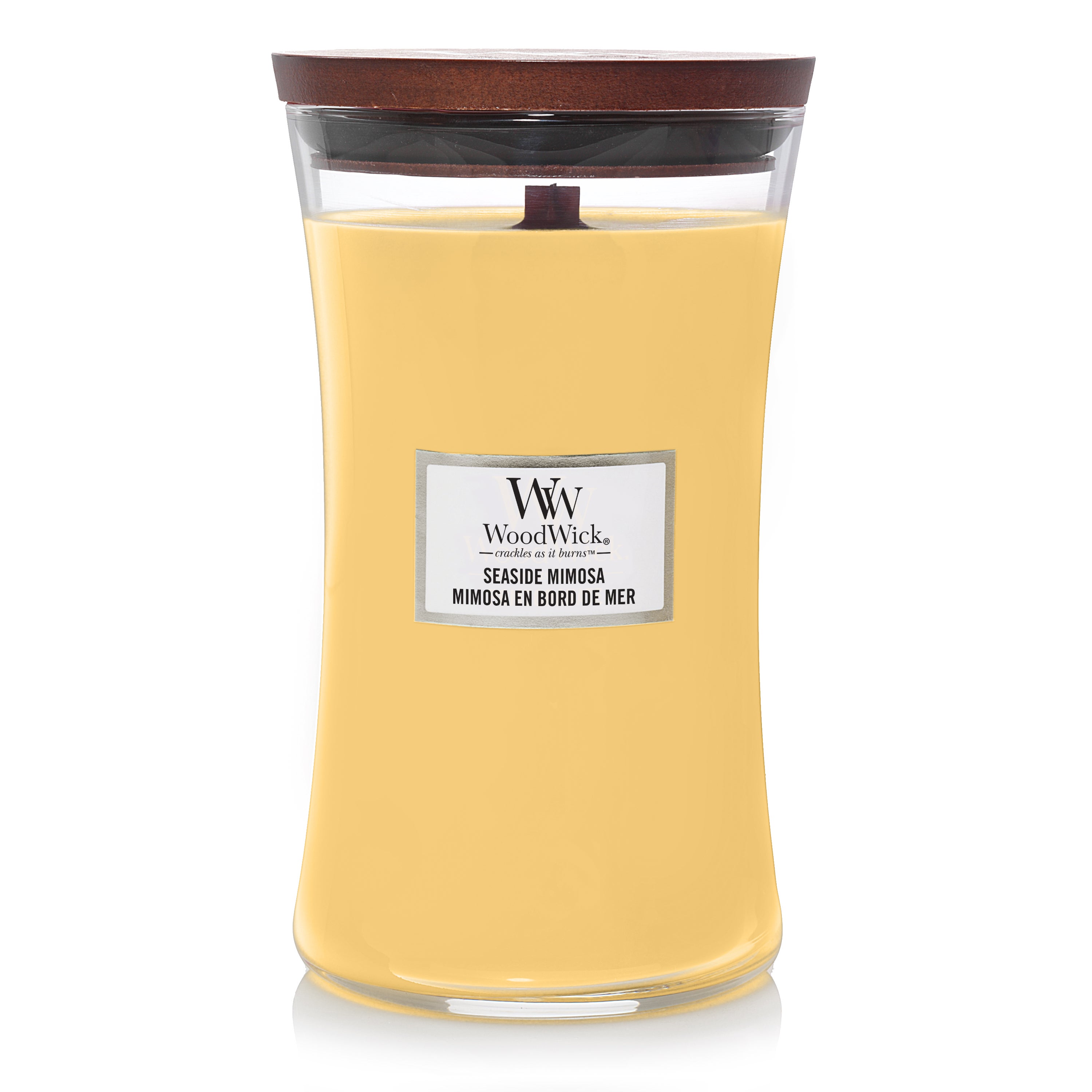 Woodwick  Seaside Mimosa Large Hourglass Crackle Candle