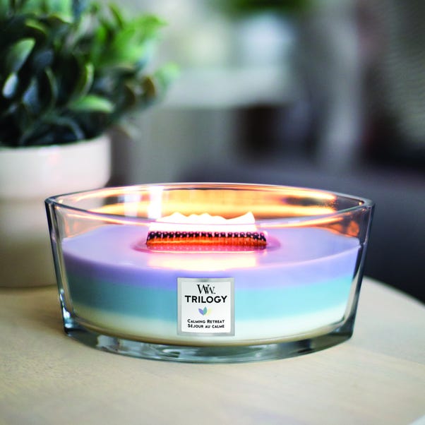 Woodwick Calming Retreat Ellipse Trilogy Crackle Candle image 1 of 2