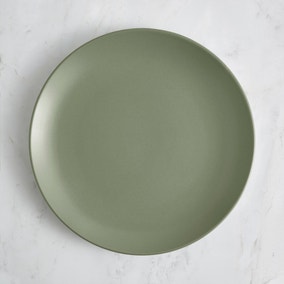 Stoneware Dinner Plate, Sage
