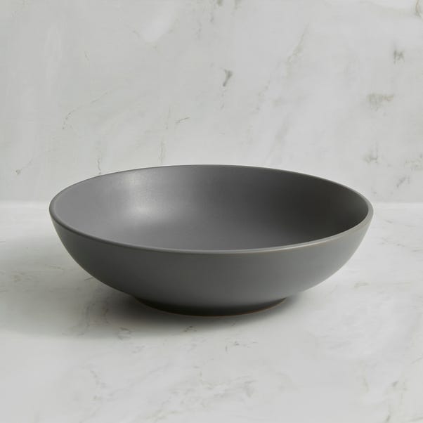 Charcoal Stoneware Pasta Bowl image 1 of 3