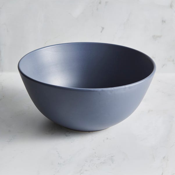 Stoneware Salad Bowl, Blue image 1 of 2