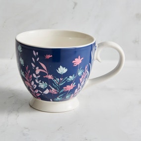 Whimsical Floral Footed Tea Cup