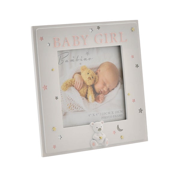 Click to view product details and reviews for Bambino Resin Baby Girl Photo Frame.