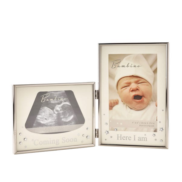 Bambino Silver effect 'Here I Am' Double Scan Frame image 1 of 5