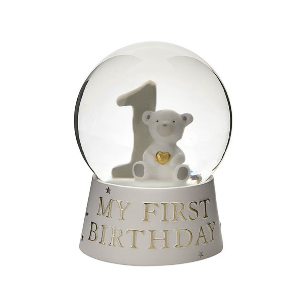 First birthday hot sale snow globe