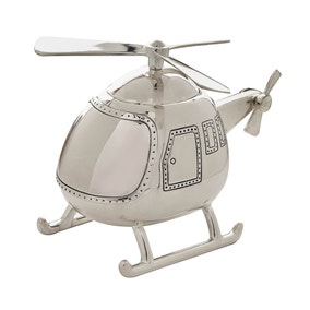 Bambino Silver Plated Helicopter Money Box 
