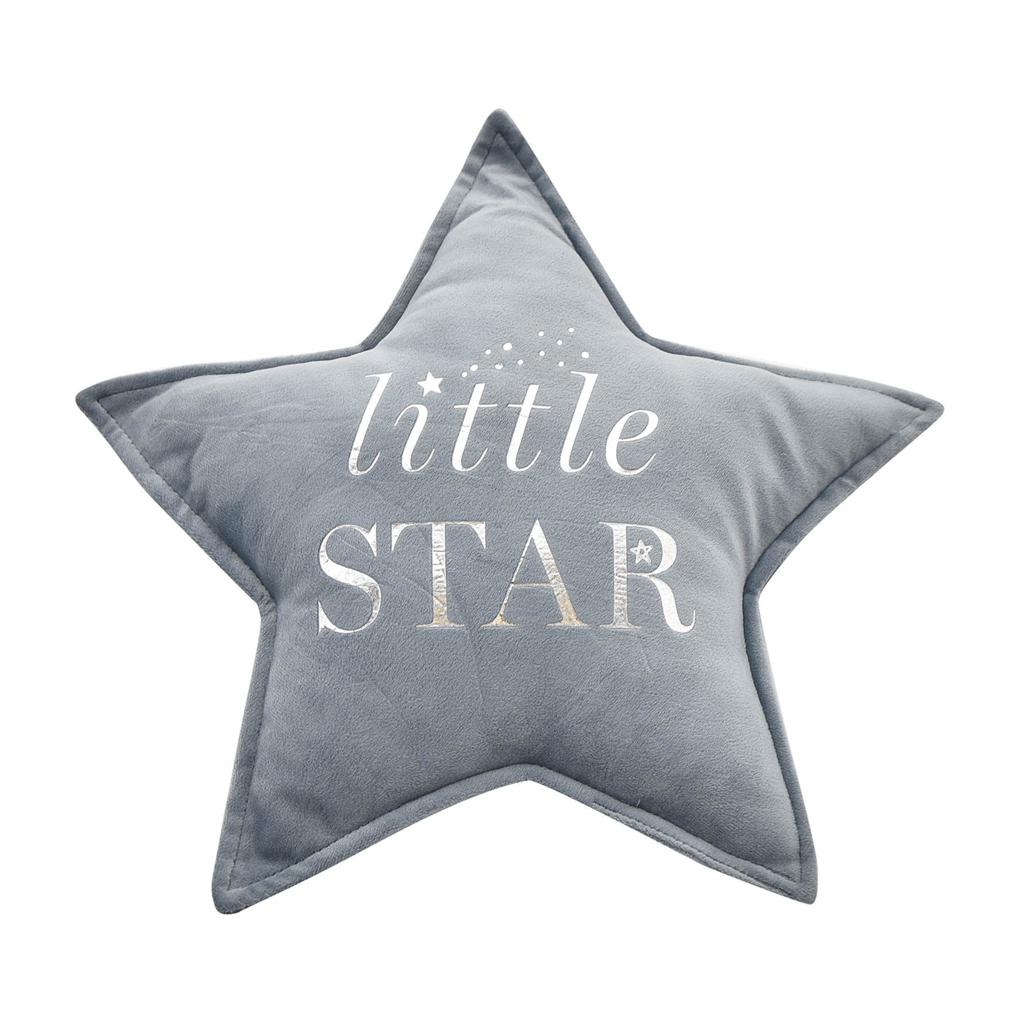 Photos - Pillowcase Bambino Little Star Velvet Cushion Blue 