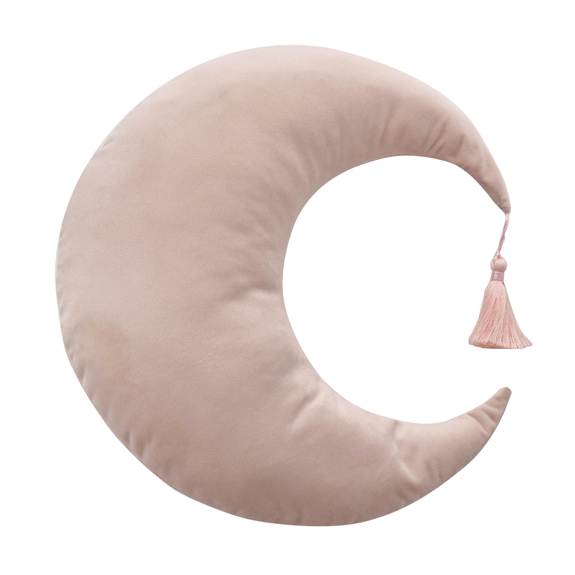 Bambino Moon Velvet Cushion Pink