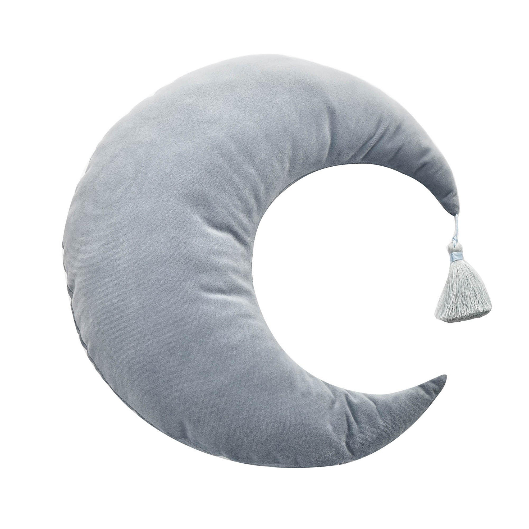 Bambino Moon Velvet Cushion Blue