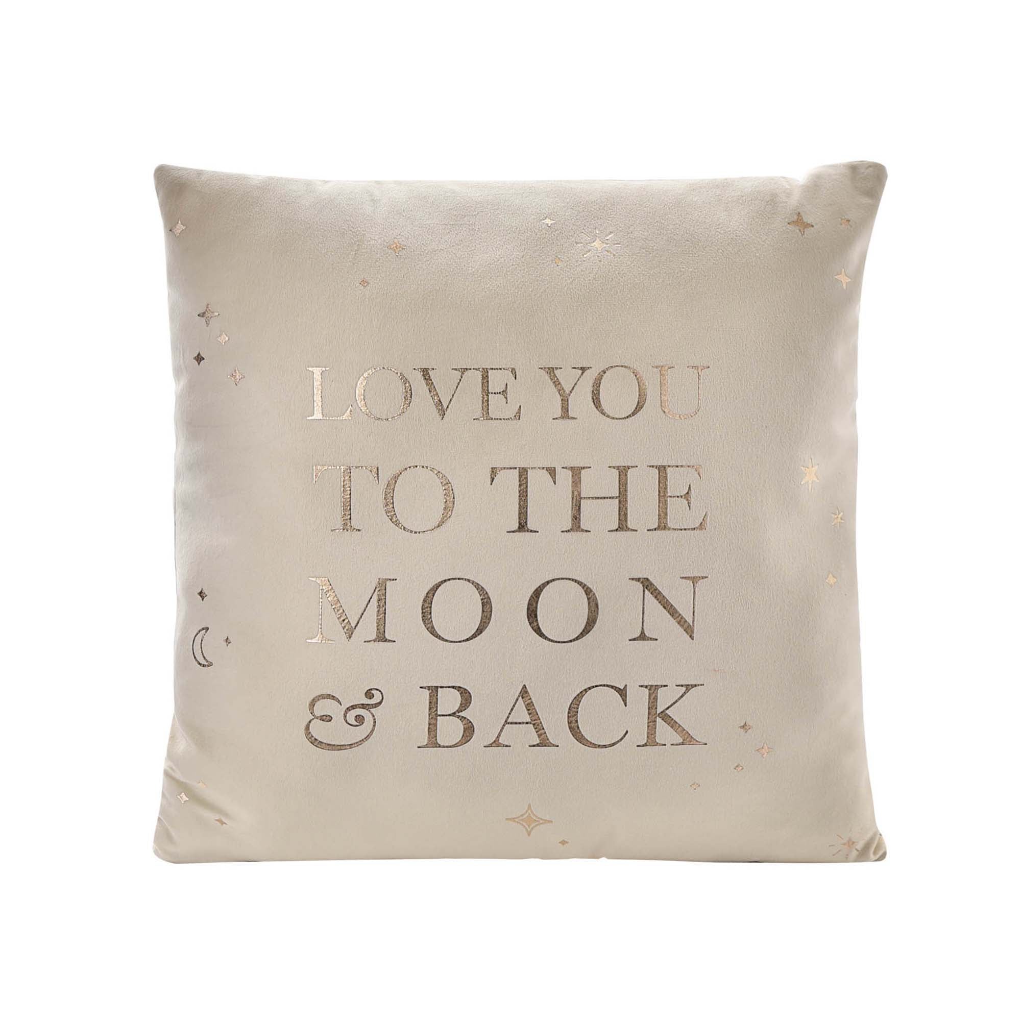 Photos - Pillowcase Bambino Moon and Back Velvet Cushion Off-White 