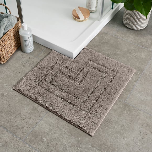 Luxury Cotton L Shaped Shower Mat Dunelm