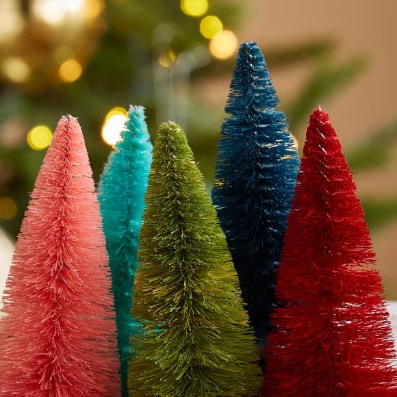 Set Of 5 Multi Brushed Trees Dunelm