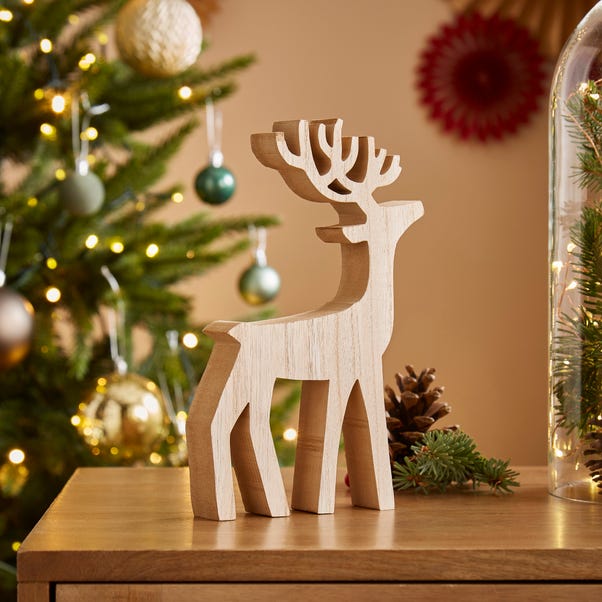 Wooden Reindeer Ornament image 1 of 3
