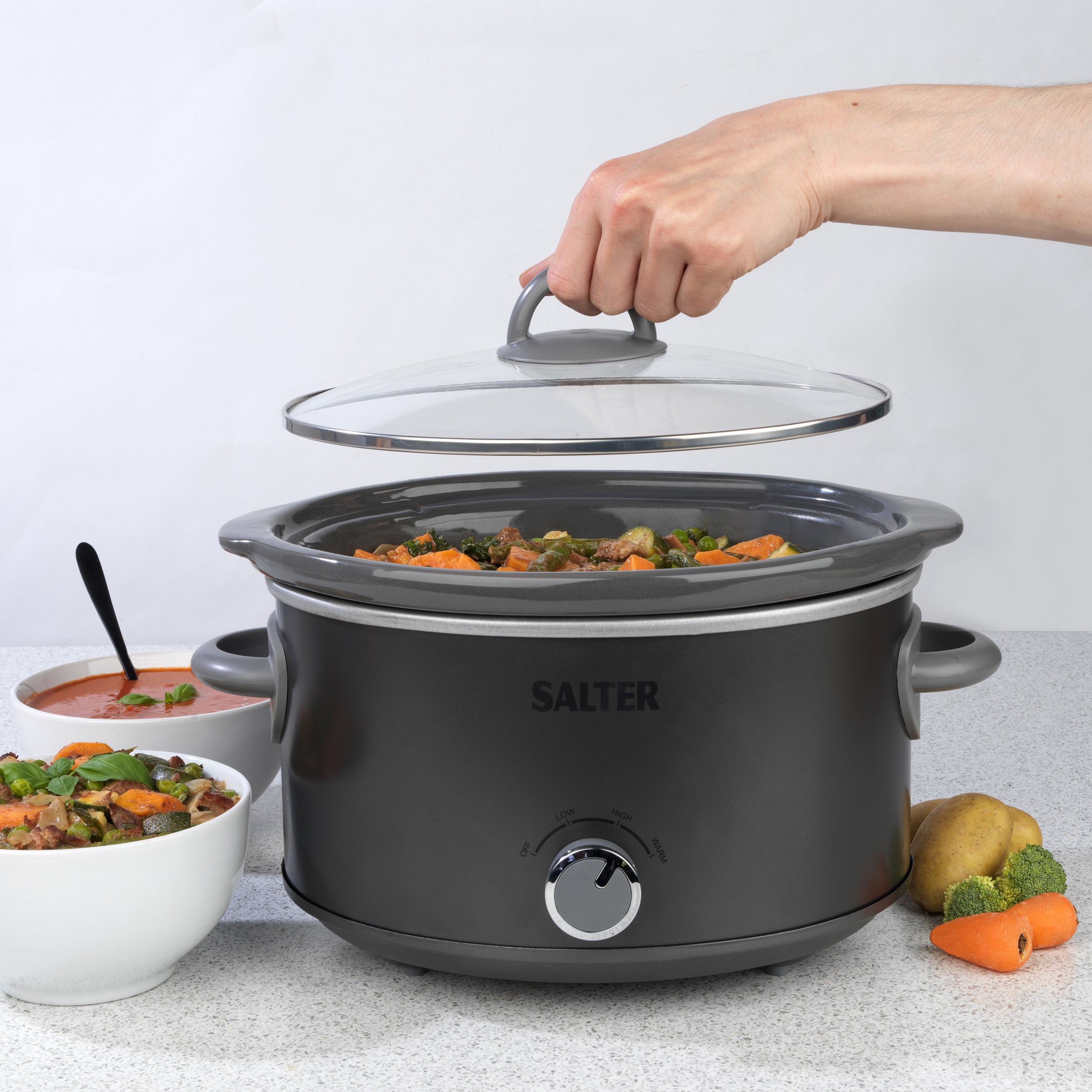 Salter Cosmos 35l Oval Slow Cooker Grey
