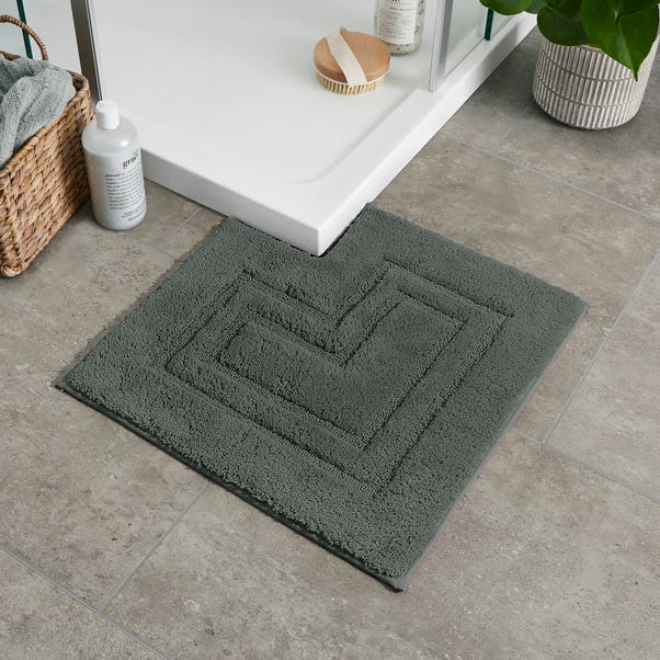 Luxury Cotton L Shaped Shower Mat image 1 of 3