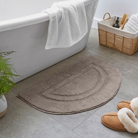 Luxury Cotton Semi-Circle Bath Mat