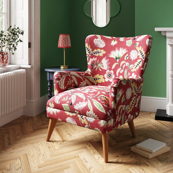 Floral print store chair