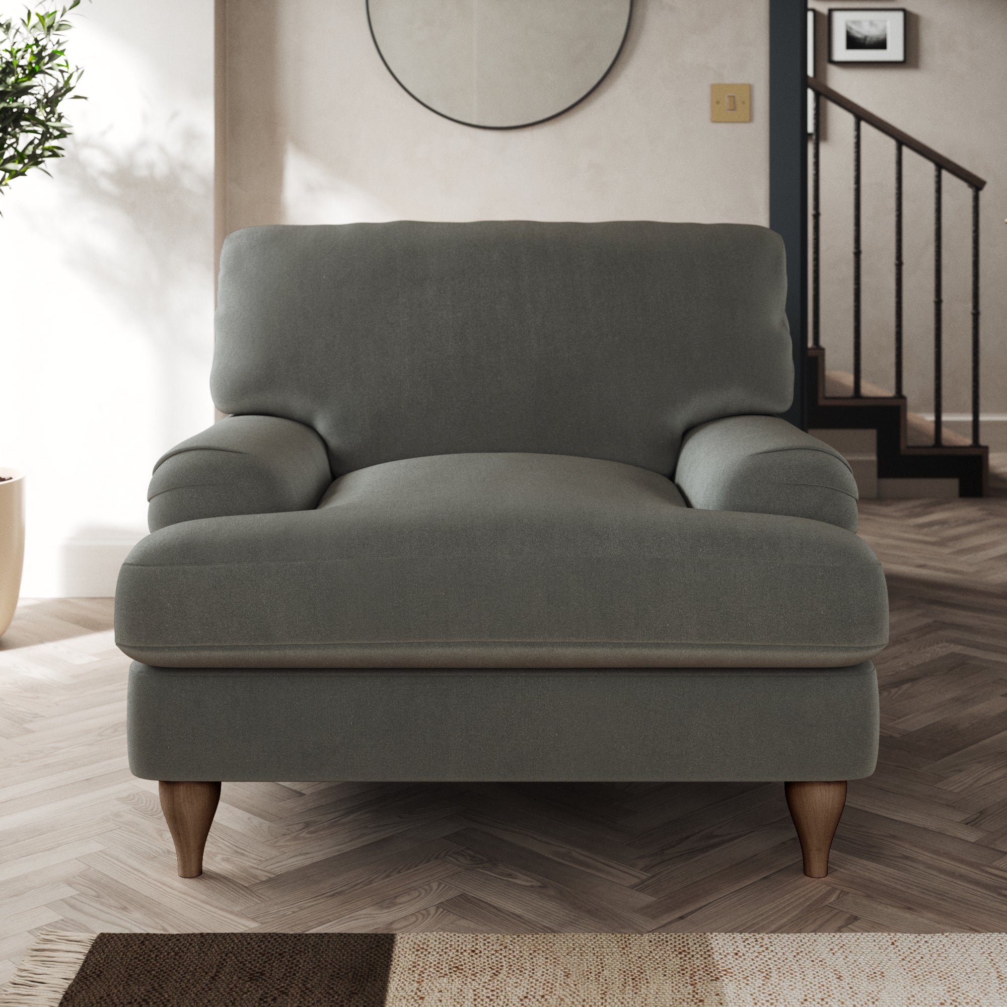 Darwin Armchair Cosy Velvet Grey