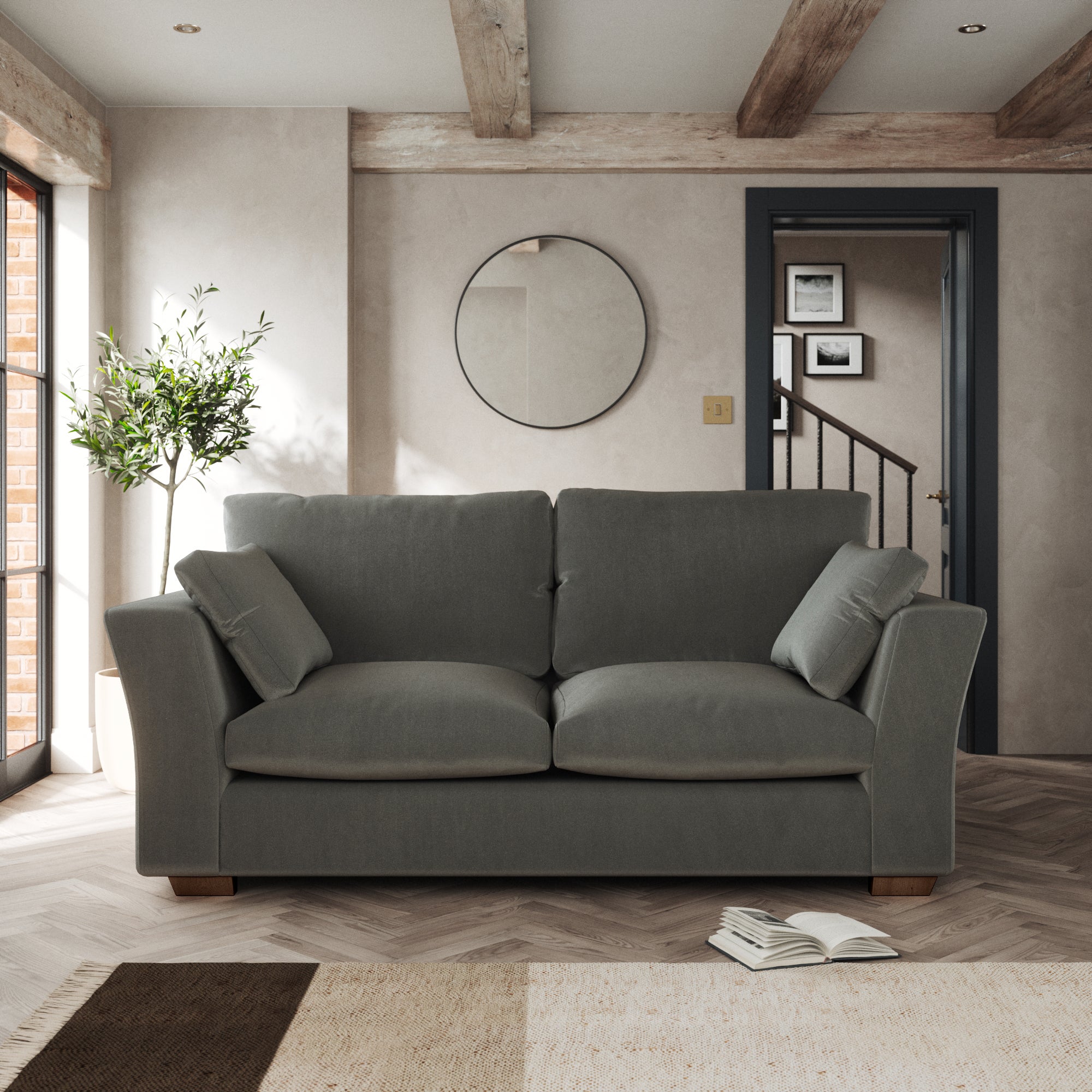 Blakeney 2 Seater Sofa Cosy Velvet Grey