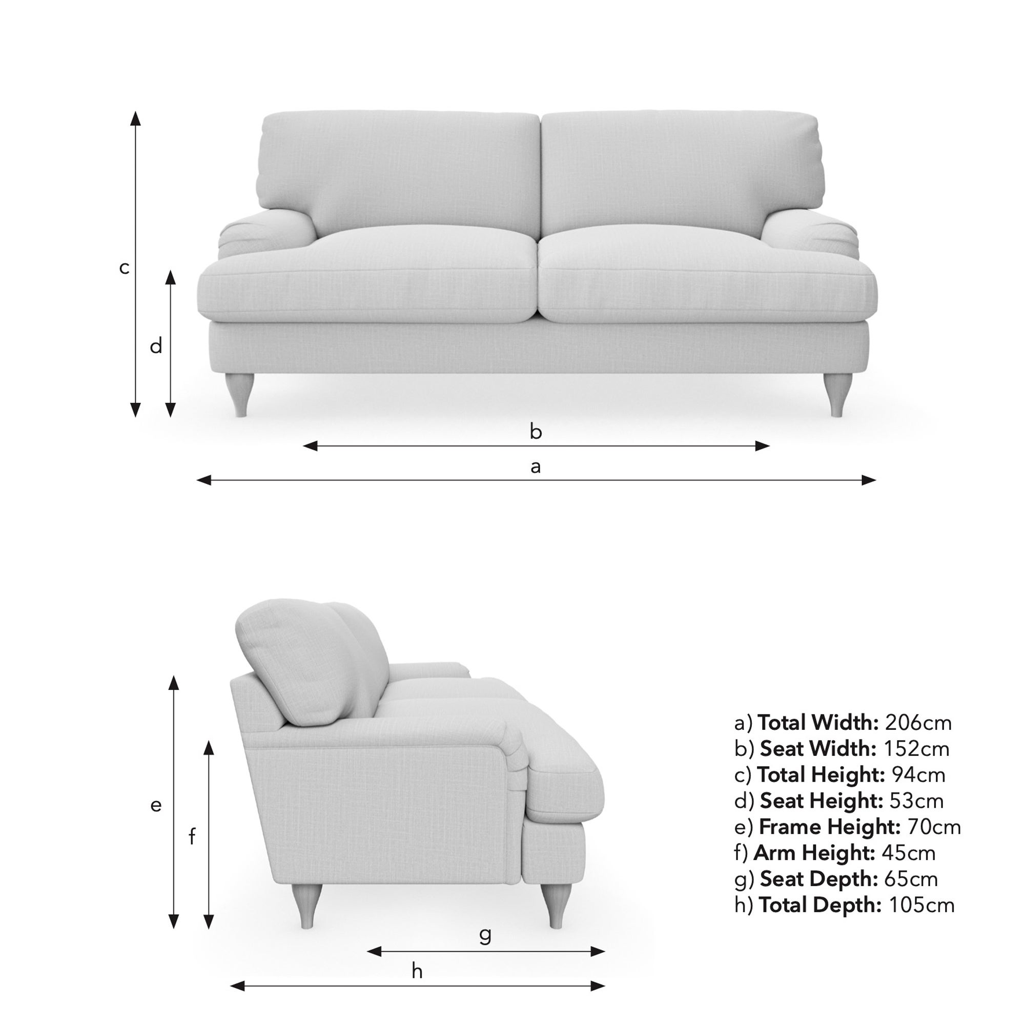 Darwin 3 Seater Sofa | Dunelm