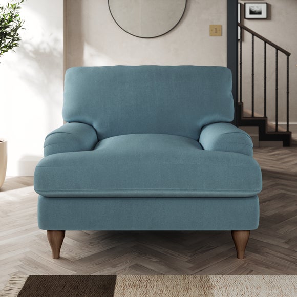 Darwin Armchair Cosy Velvet Pacific