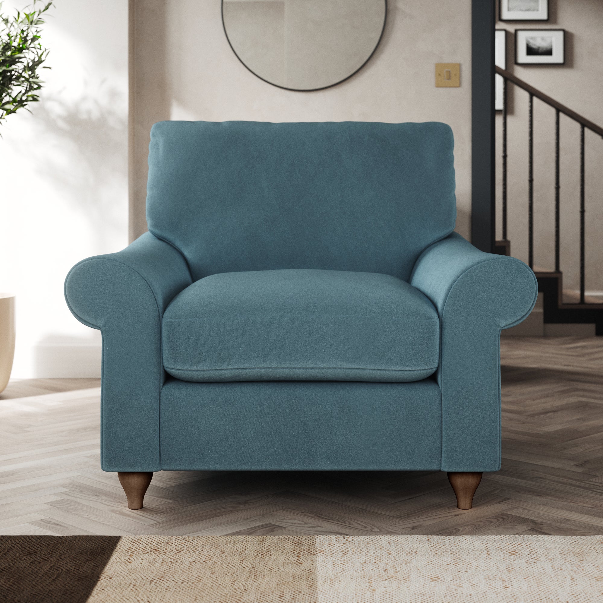 Salisbury Armchair Cosy Velvet Pacific