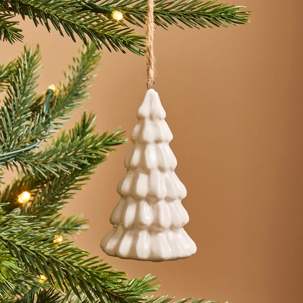 Porcelain Christmas Tree Hanging Decoration image 1 of 3