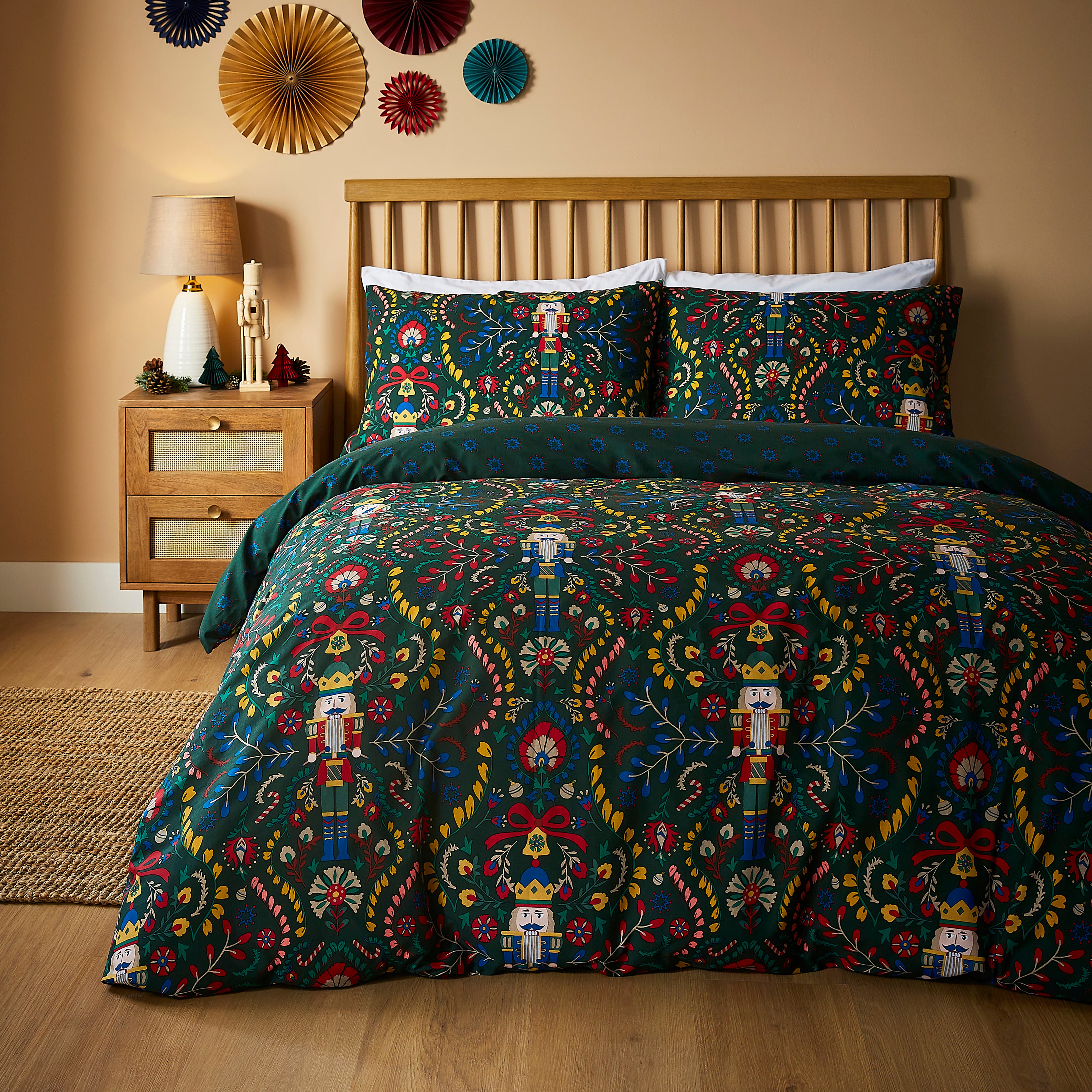 Nutcracker Reversible Duvet Cover and Pillowcase Set