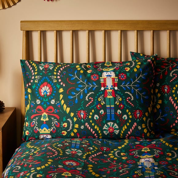 Nutcracker Reversible Duvet Cover and Pillowcase Set Dunelm