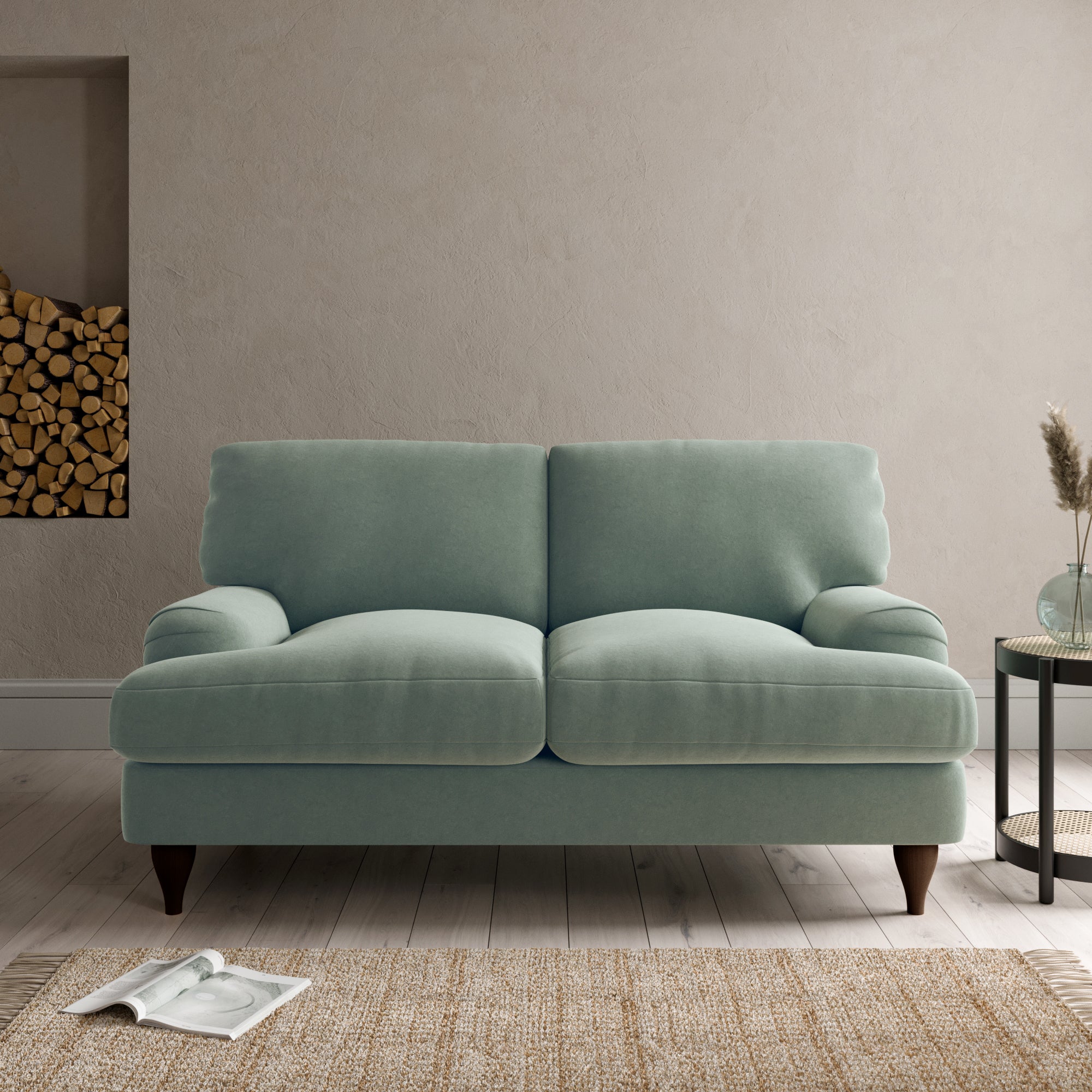 Darwin 2 Seater Sofa Light Green