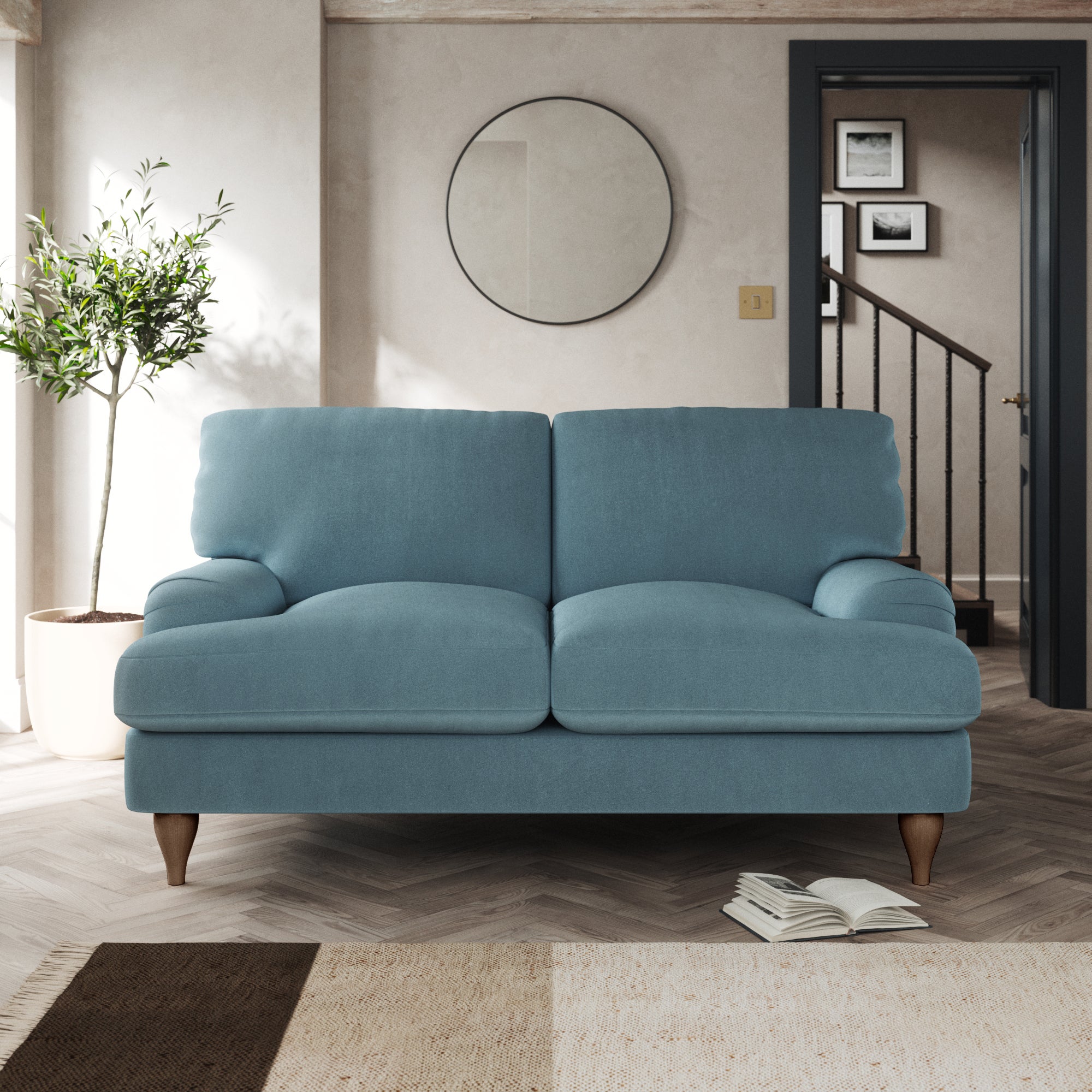 Darwin 2 Seater Sofa Blue