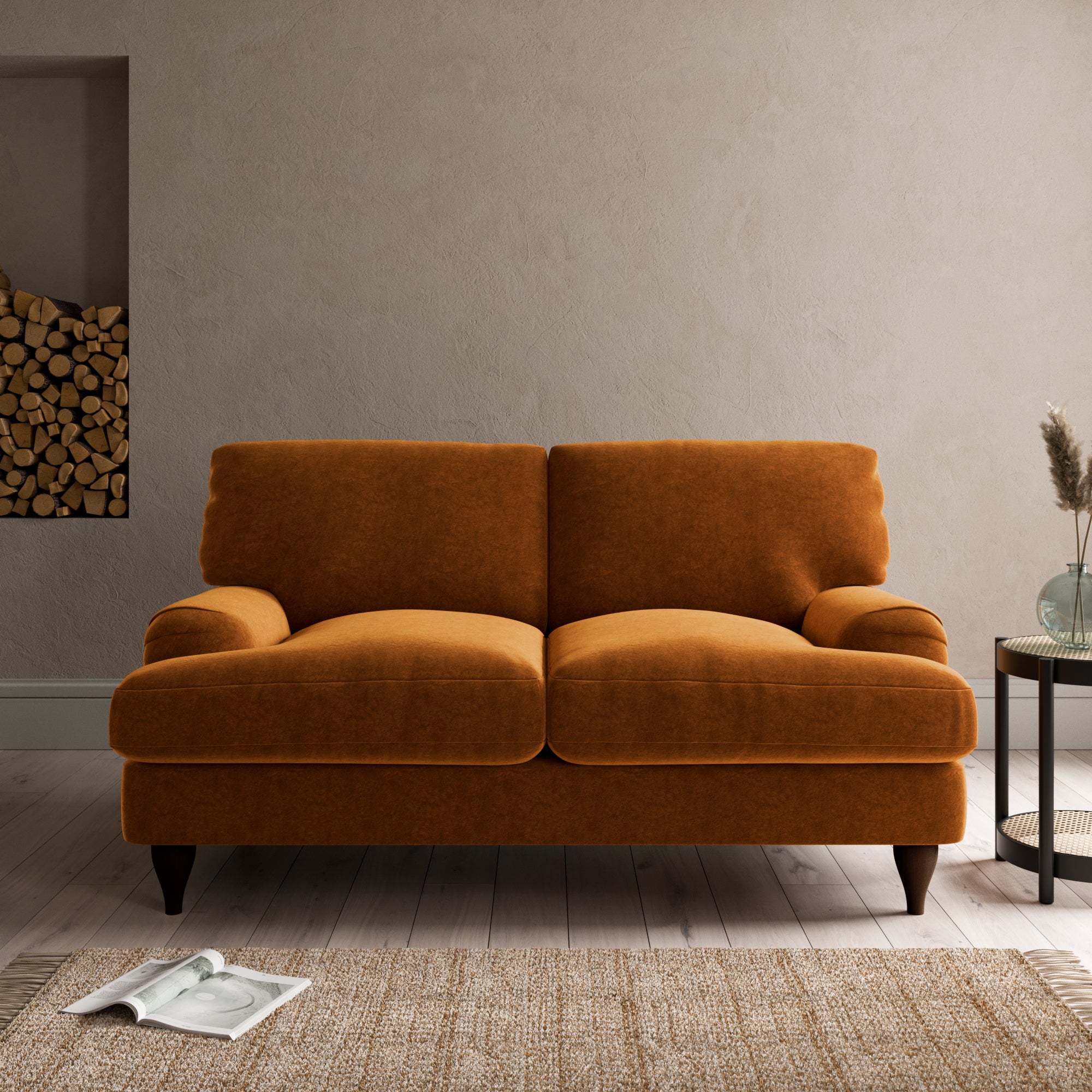 Darwin 2 Seater Sofa Orange